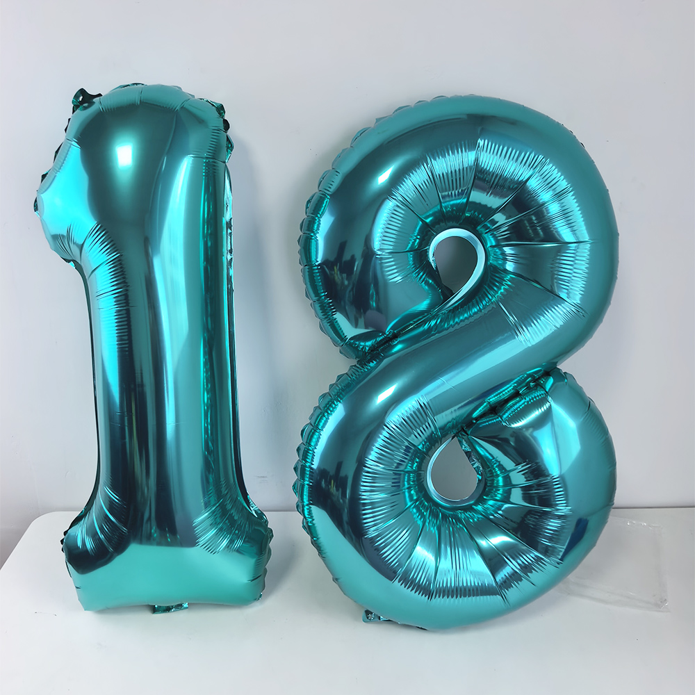 Balloon Pump Hand - 32인치 청록색 18번 풍선 대형 호일