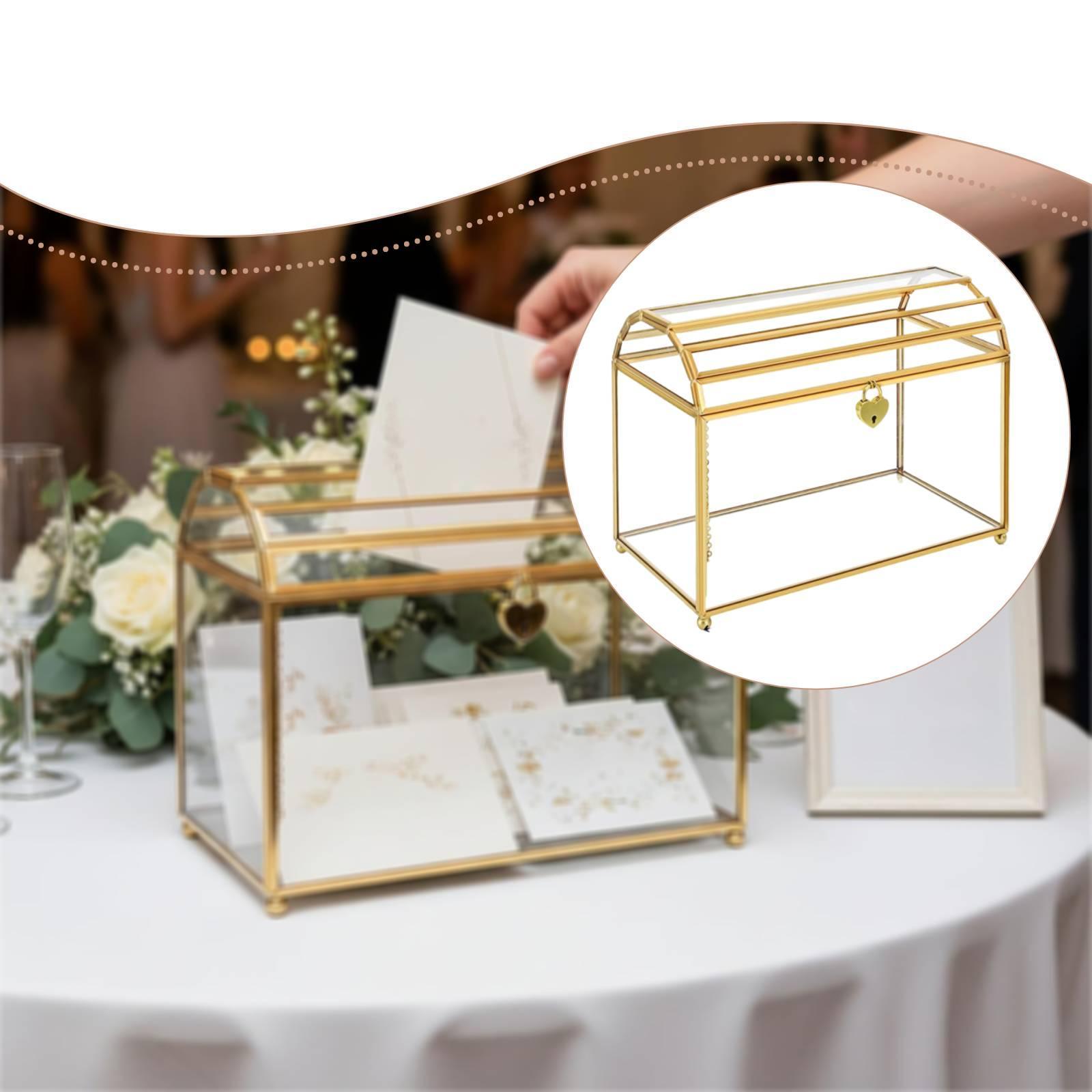 유리 웨딩 카드 박스 휴대용 테이블 센터피스 수납 용기 - Event Party Box 리뷰 및 가격