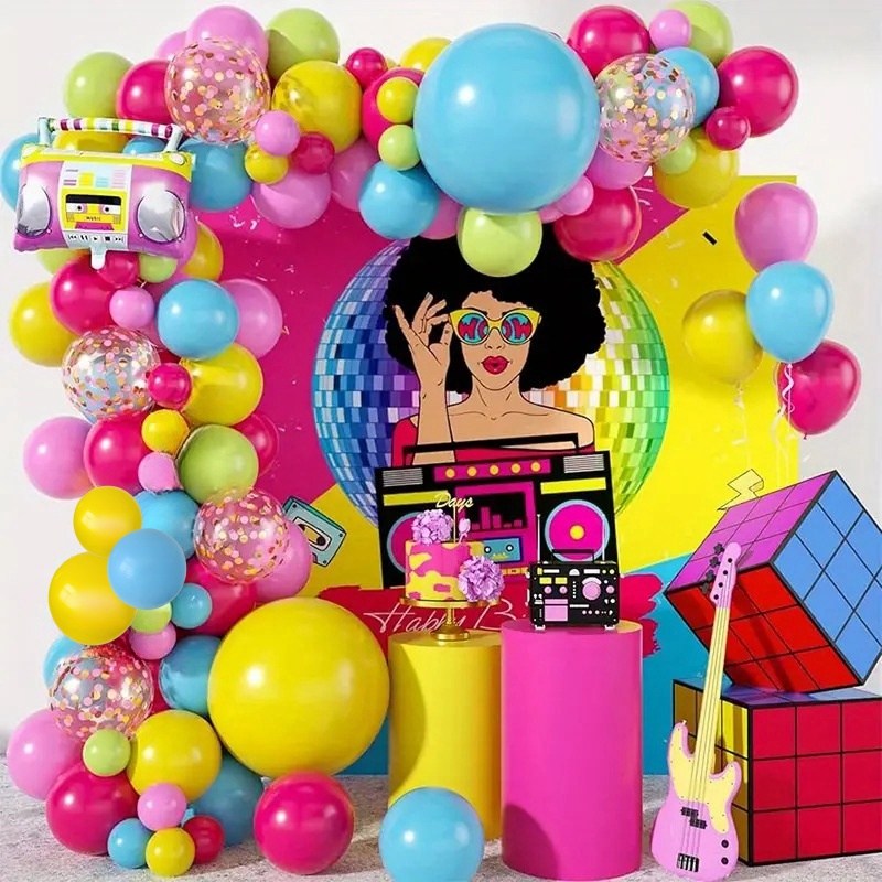 Retro 1980S 디스코 테마 라디오 풍선 아치 세 - Balloon Arch Kit 리뷰 및 가격