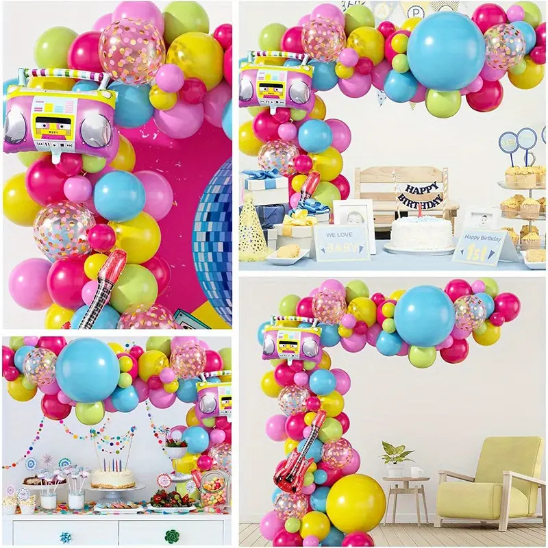 Retro 1980S 디스코 테마 라디오 풍선 아치 세 - Balloon Arch Kit 리뷰 및 가격