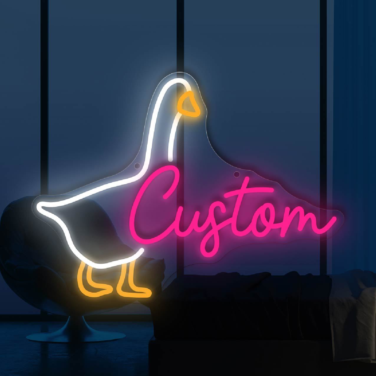 텍스트&구스 디자인의 맞춤형 네온사인, 실내/실외 장식 - Neon Sign Party 리뷰 및 가격