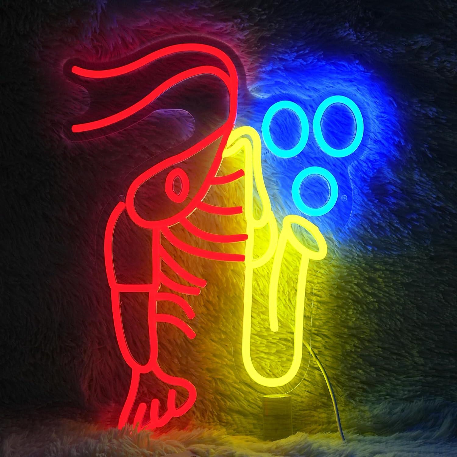 랍스터 색소폰 네온사인 재즈 음악 빈티지 재즈 새우 L - Neon Sign Party 리뷰 및 가격